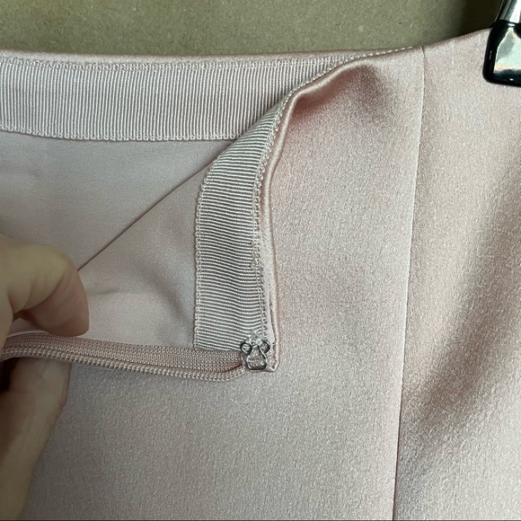 ✨NWT✨🏷Ann Taylor: Pale Pink A-line/Flare Satin-Sheen Fully-Line Skirt - Picture 12 of 14
